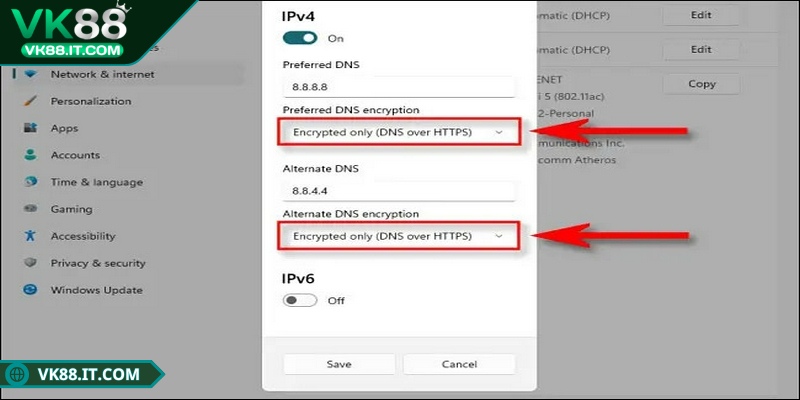 Danh sách IP bị chặn và cách vượt qua VK88 update mới nhất Vượt qua VK88 bằng thay đổi DNS rất đơn giản